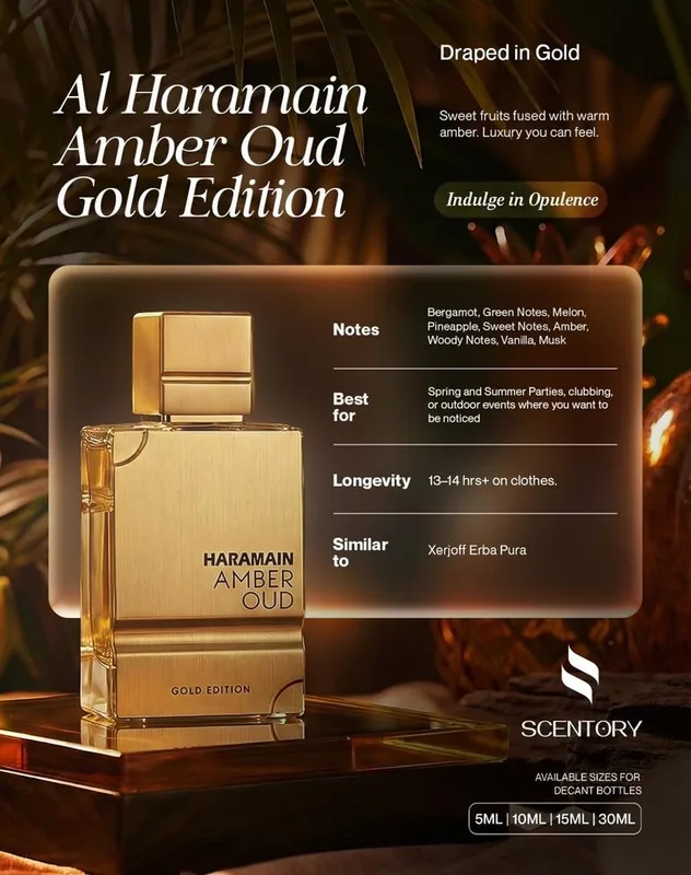 Al Haramain Amber Oud Gold Edition perfume decant