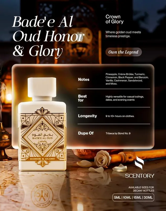 Bade'e Al Oud - 'Honor & Glory' perfume decant