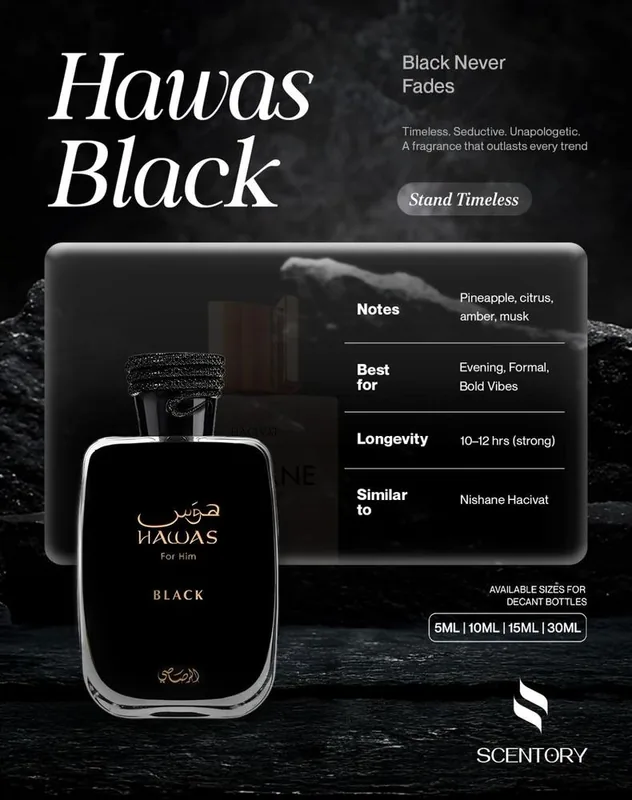 Hawas Black EDP perfume decant