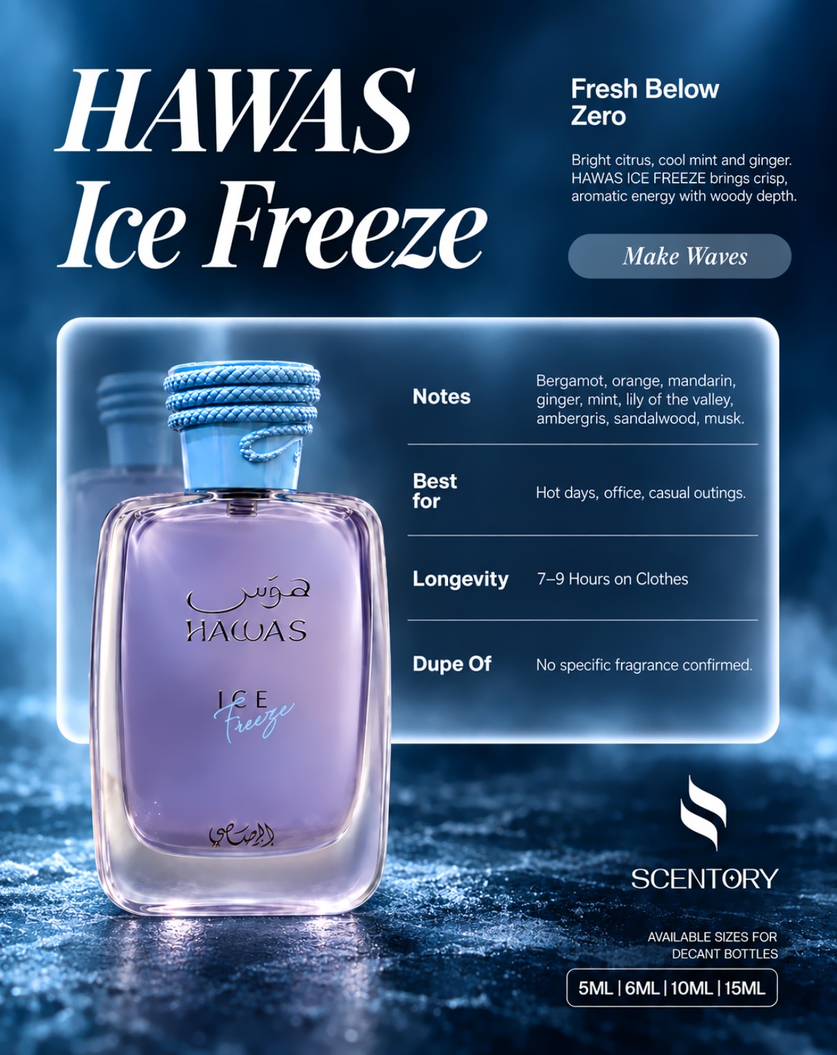 Hawas Ice Freeze perfume decant