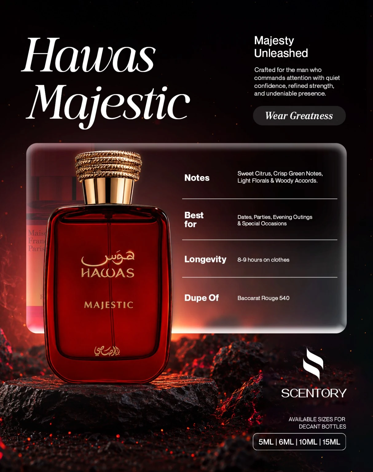 Hawas Majestic EDP perfume decant