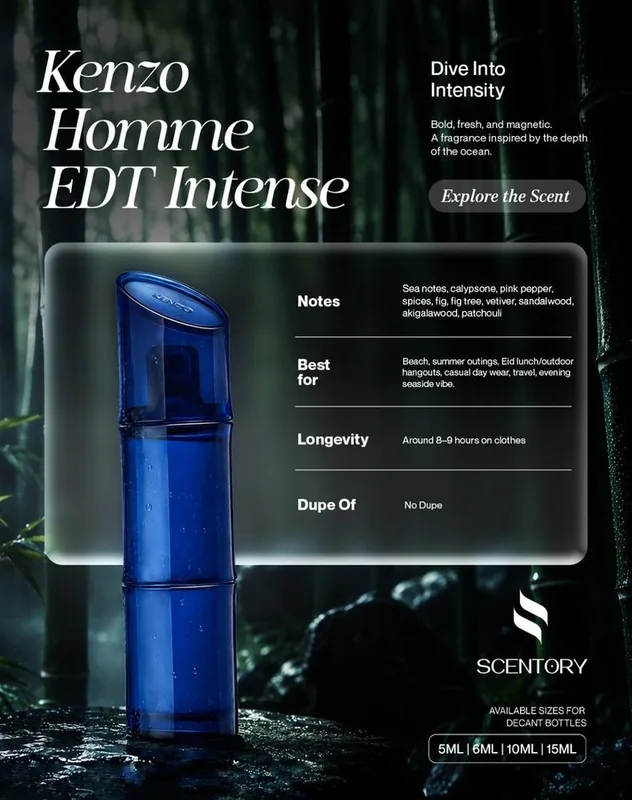 Kenzo Homme EDT Intense perfume decant