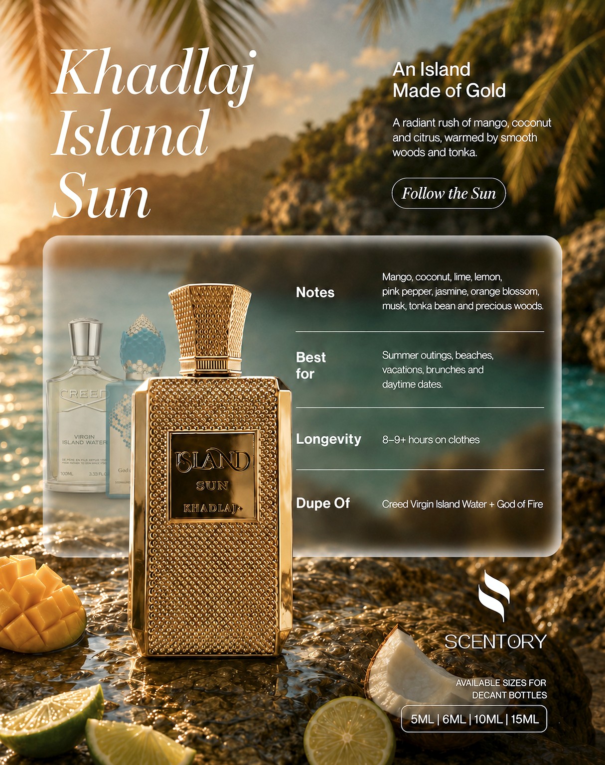 Khadlaj Island Sun EDP perfume decant