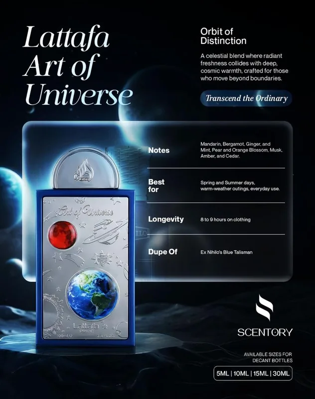 Lattafa Art of Universe (EDP) perfume decant
