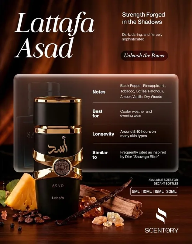 Lattafa Asad EDP perfume decant
