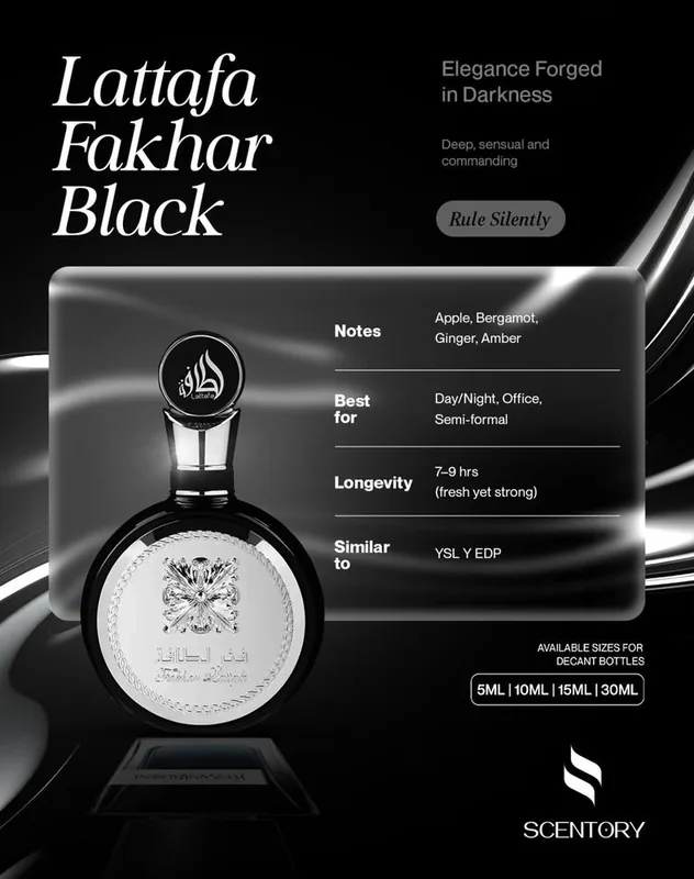 Lattafa Fakhar Black EDP perfume decant