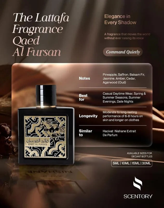 Qaed Al Fursan EDP perfume decant