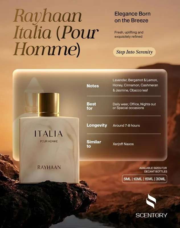 Rayhaan Italia EDP perfume decant