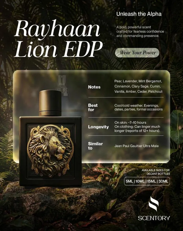 Rayhaan Lion EDP perfume decant