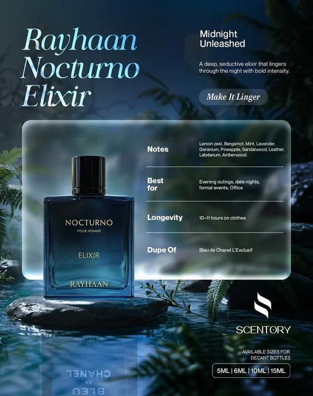 Rayhaan Nocturno Elixir EDP perfume decant