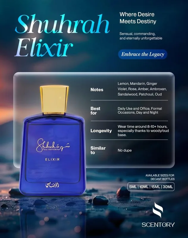 Shuhrah Elixir EDP perfume decant