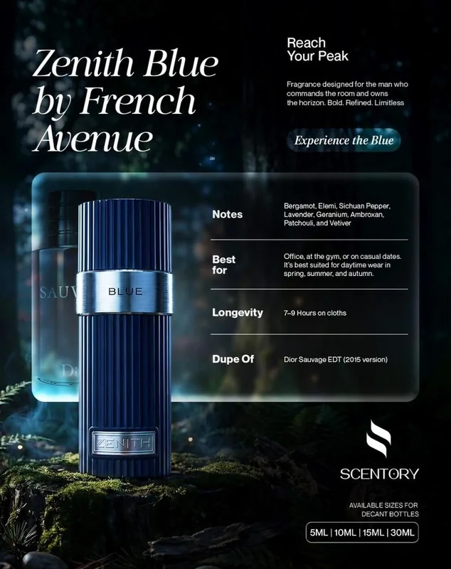 Zenith Blue by French Avenue (EDP) perfume decant
